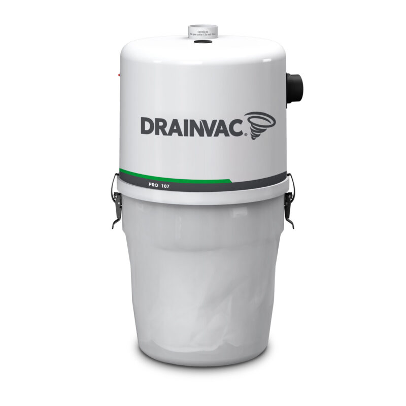 Centrale DRAINVAC PROE107, 'Poussière', filtre tissu avec ou sans sac