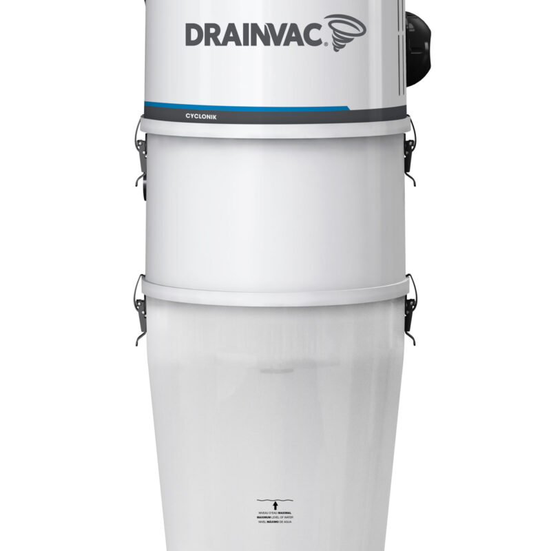 Centrale DRAINVAC DF1R15, Bi-moteur, 'Eau & Poussière', sans filtre ni sac