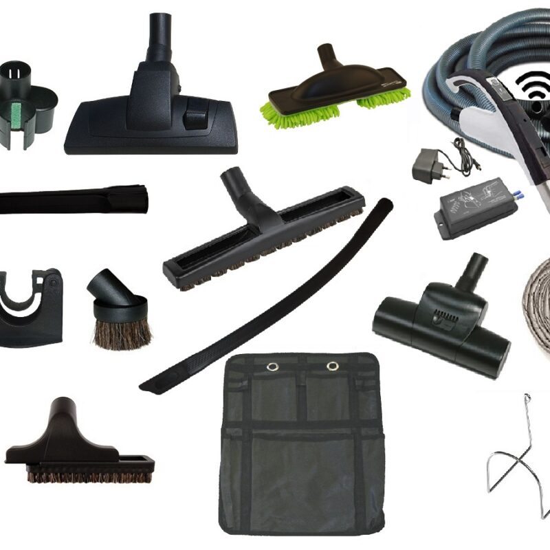 Set de nettoyage Premium Elite 'Poussière' avec flexible de 9,1m et poignée à cran d'arrêt et commande Wifi + accessoires