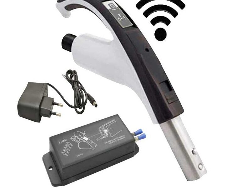 Poignée ergonomique pour flexible HAH Retraflex à cran d'arrêt et commande à distance Wifi, avec récepteur
