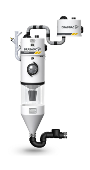 Centrale DRAINVAC DF2A32 Cuve Basse, Quadri-moteur, 'Eau & Poussière', à vidange automatique