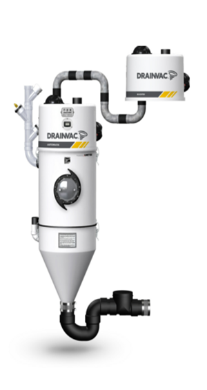 Centrale DRAINVAC DF2A32, Quadri-moteur, 'Eau & Poussière', à vidange automatique