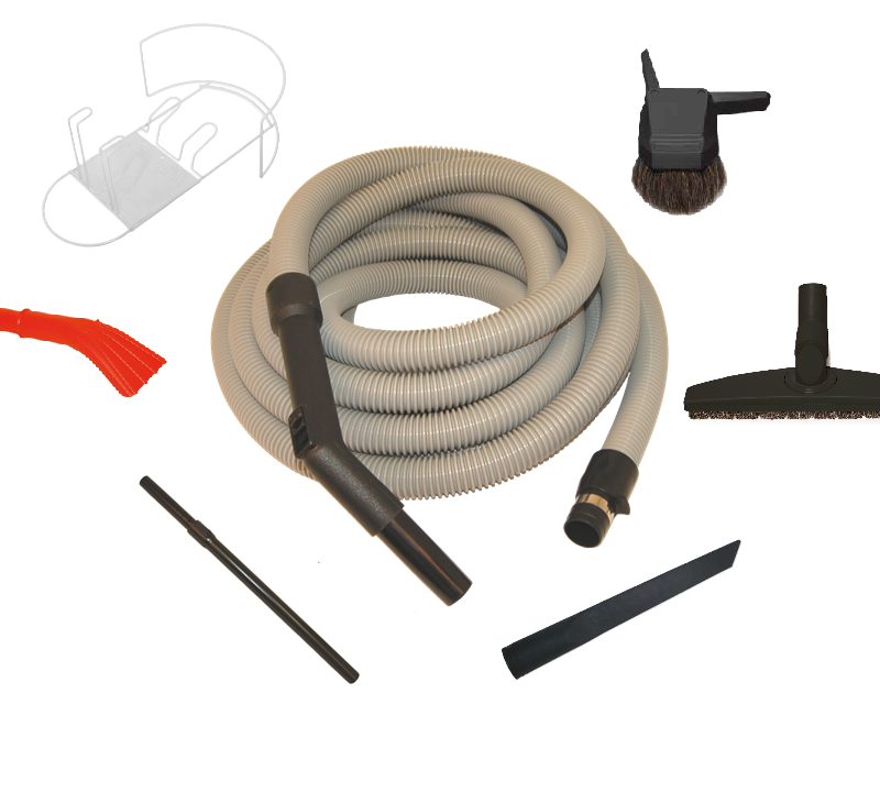 Set de nettoyage Garage Pro avec flexible standard 12 m sans bouton ON/OFF + accessoires