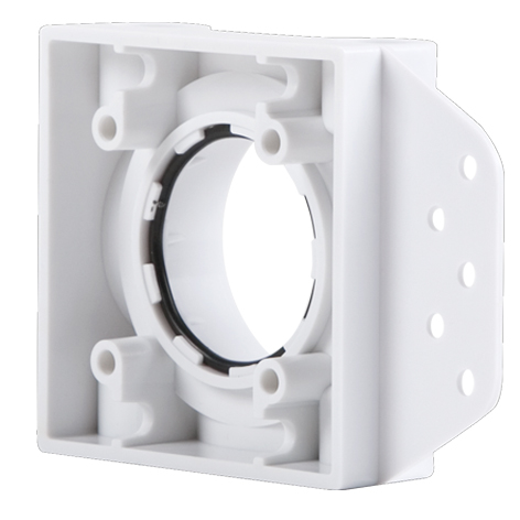 Contre-prise carrée - Plaque de montage avec protège plâtre Eurovalve