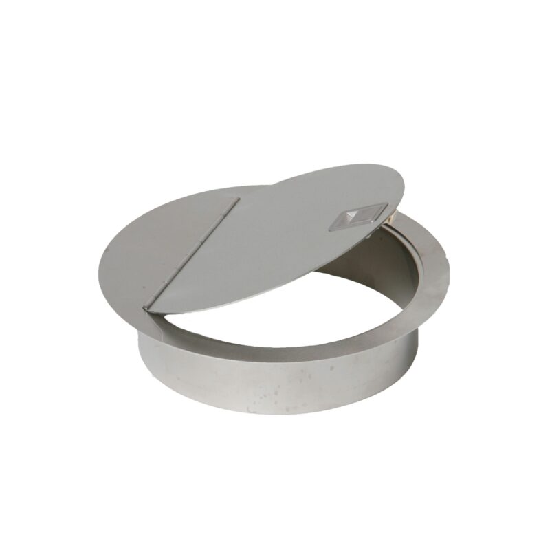 Porte plate à encastrer Ø 250 mm avec rabat rond et fermeture lock