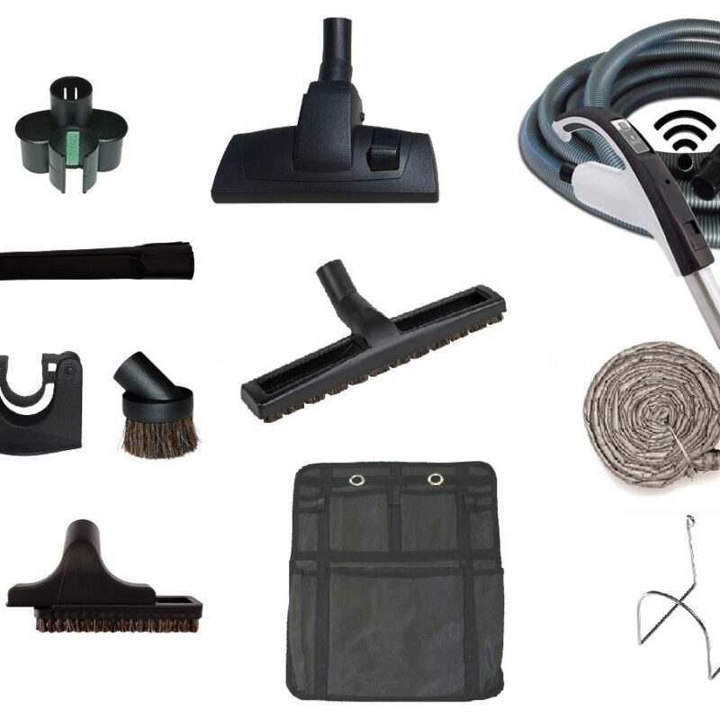 Set de nettoyage Premium Prestige 'Poussière' avec flexible de 10,6m et poignée à cran d'arrêt et commande Wifi + accessoires, sans récepteur