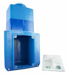 Boitier/cabinet pour prise HAH Retraflex - montage encastré dans murs en brique