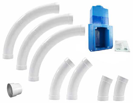 Kit de pré-installation pour système Retraflex HAH avec 1 contre-prise boitier pour brique