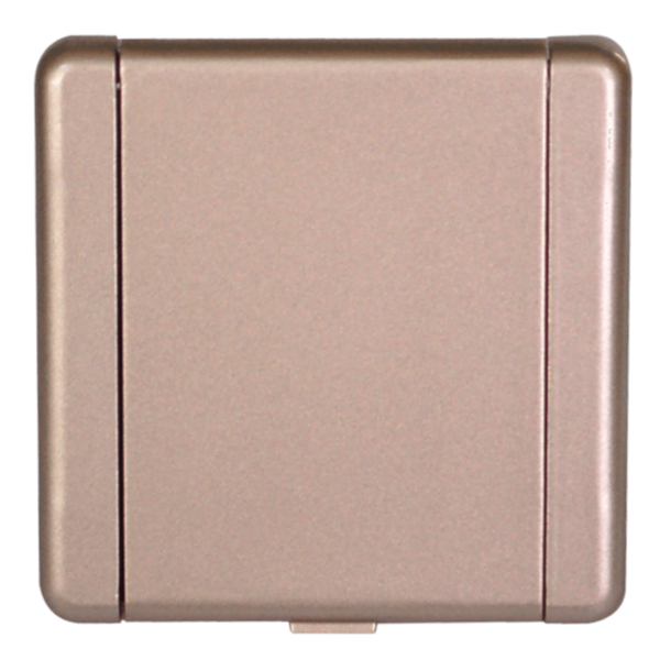 Prise carrée en métal Champagne