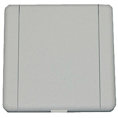 Prise carrée en métal - Crème